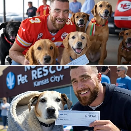 Travis Kelce buys a dog rescue center that’s about to close – but what he did to the dogs has the internet surprised
