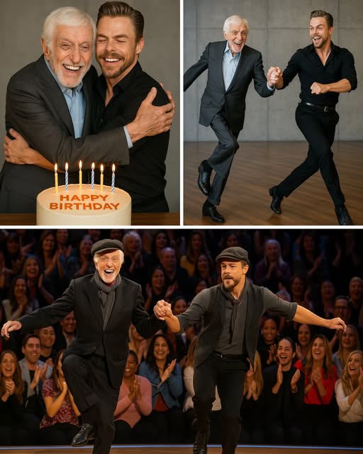 On a dazzling stage celebrating the legendary Dick Van Dyke’s 99th birthday, Derek Hough lit up the entire room with a high-energy performance of Step In Time. Dressed in a classic Broadway-inspired outfit, every move he made felt like a time machine—transporting the audience from the rooftops of old London to the brilliance of a modern stage. Derek danced not just with flawless technique, but with reverence and nostalgia. The crowd leapt to their feet, cheering wildly. This wasn’t just a performance—it was a heartfelt tribute, a living bridge connecting the golden past to a vibrant present, honoring legacy with every beat.