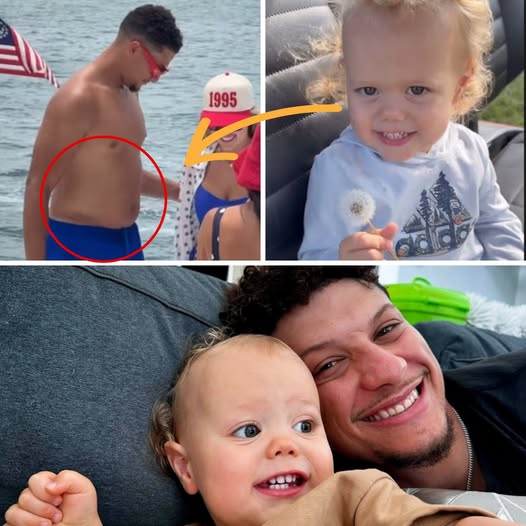 Bronze, the quietest of Patrick Mahomes’ kids, hugged his dad’s belly and said a heartwarming word of comfort amid the storm of criticism from fans. Patrick was so moved that he burst into tears upon hearing that.