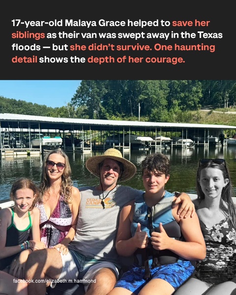 Malaya Grace, 17, loses her life while saving her siblings from a flood-engulfed vehicle in Texas.