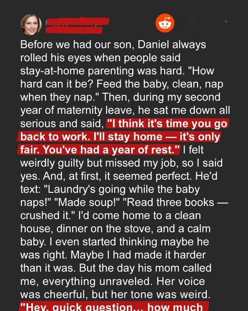 My Husband Became a Stay-at-Home Dad — Then His Mother’s Call Changed Everything