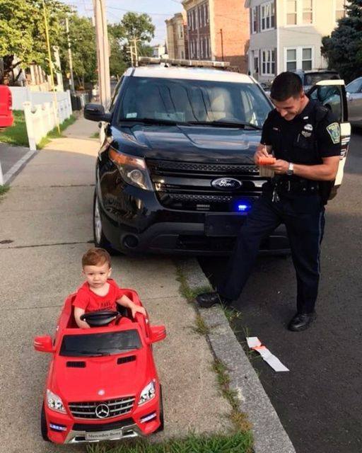 The Officer Pulled Over My Son’s Toy Car—But The “Ticket” He Gave Us Changed Everything