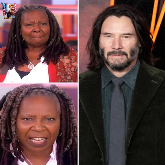 “ARE YOU SERIOUS?” Keanu Reeves ignited a live TV firestorm when he refused to hand Whoopi Goldberg the Lifetime Achievement Award, stunning millions with five chilling words: “SHE’S NOT WORTHY OF THIS.” In front of a star-studded crowd, he stepped back from the podium and doubled down: “YOU DON’T CELEBRATE SOMEONE WHO’S BURIED THE TRUTH FOR DECADES.” The room froze. Gasps erupted. Applause died mid-clap. What was meant to be a night of honor turned into a brutal reckoning as Reeves dismantled the moment, live and unfiltered. “THIS INDUSTRY KEEPS HANDING OUT AWARDS TO PEOPLE WHO’VE LOST THE PLOT—WELL, NOT ON MY WATCH,” he added, locking eyes with the stunned audience. In seconds, the celebration turned into confrontation. The fallout was instant. The message was thunderous: Keanu didn’t just refuse—he exposed