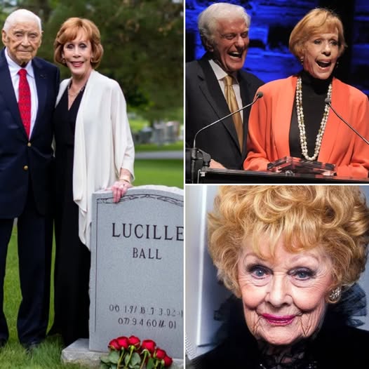 On what would have been Lucille Ball’s birthday, two of television’s most beloved legends — Dick Van Dyke and Carol Burnett — arrived quietly at her gravesite, carrying with them a tribute so personal, it left onlookers in stunned silence. There were no cameras, no press — just a single bouquet, a folded letter, and decades of laughter shared between friends. As they stood beneath the morning sky, the moment felt less like a visit and more like a final performance for someone who helped shape their world. Those lucky enough to witness it said it was one of the most touching gestures ever made in Hollywood’s long history of goodbyes.