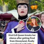 After losing her job at Disneyland, the viral Evil Queen breaks her silence and reveals her identity